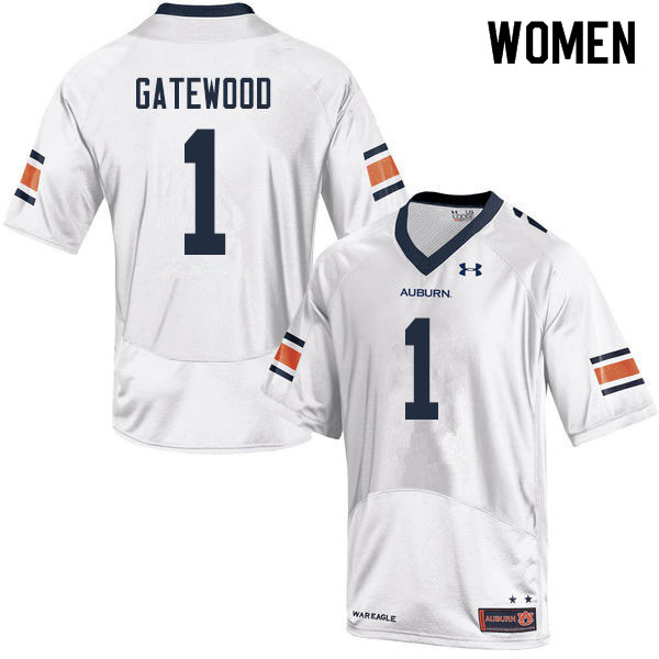 Auburn Tigers Women's Joey Gatewood #1 White Under Armour Stitched College 2019 NCAA Authentic Football Jersey ZIX3374GW